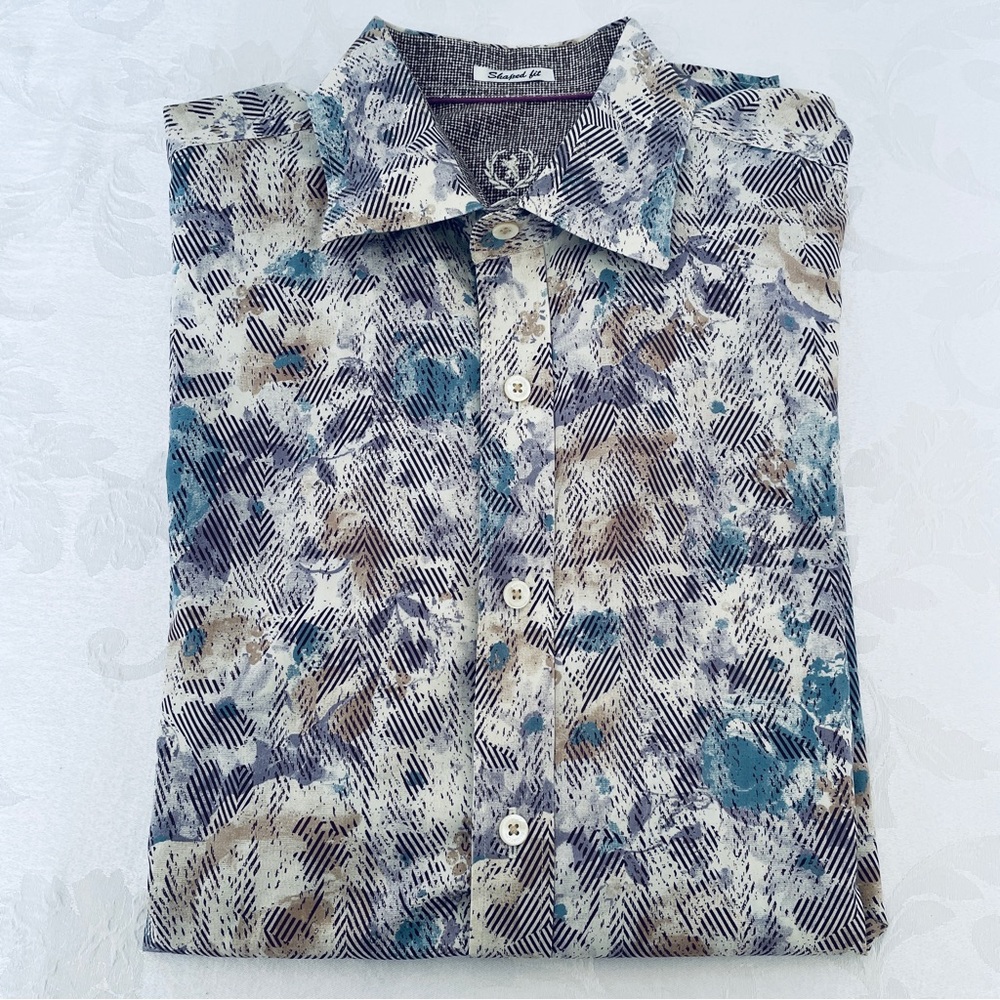 Bugatchi Umo shaped fit men’s shirt long sleeve  M